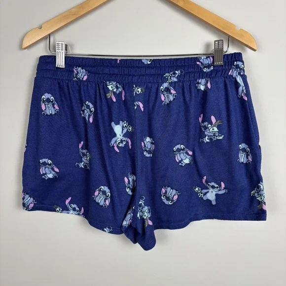 Disney Lilo & Stitch Pajama Set Womens Medium Sleep Shirt Dress Shorts Sleepwear - Picture 5 of 16